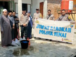 Kapolsek Hinai Berbagi Berkah di Ponpes Al Fathah Desa Suka Jadi.
