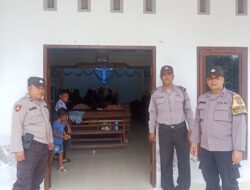 Hadir Dalam Damai : Polisi Kawal lbadah Minggu di Hinai