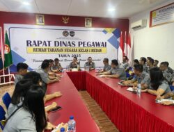 Rutan Medan Gelar Rapat Dinas, Evaluasi Kinerja Masing – Masing Seksi