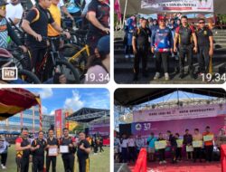 Semarak HUT Ke-374 Kota Gunungsitoli, Brimob Polda Sumut Ikut Meriahkan Fun Bike Bersama Warga
