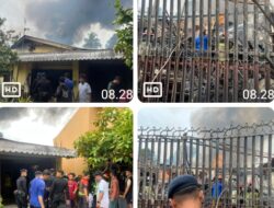 Brimob Polda Sumut Tanggap Cepat Kebakaran di Medan Timur, Dua Rumah dan Satu Gudang Terbakar