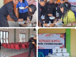 Peduli dan Melayani : Personel Brimob Batalyon C Gelar “Minggu Kasih” Dengan Aksi Sosial di Gereja Oikumene