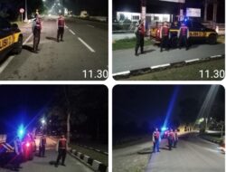 Sat Samapta Polres Langkat Patroli Malam Cegah Kriminalitas.