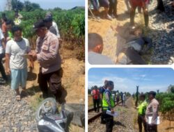 Polsek Firdaus Polres Sergai, Tangani Korban Kecelakaan di Rel Kereta Api
