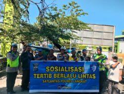 Unit Kamsel Sat Lantas Polres Langkat Tingkatkan Kesadaran Pengemudi Beca Bermotor Lewat Binluh dan Dikmas Lantas