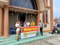 Polsek Pangkalan Brandan Pengamanan Kegiatan Minggu Kasih di Gereja HKBP
