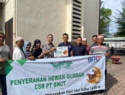 BNCT dan PWI Sumut Berbagi Hewan Kurban Untuk Masyarakat Sekitar