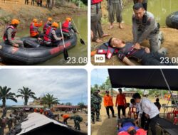 Satuan Brimob Polda Sumut, Latihan Kegiatan Tuan Rumah Penanggulangan Bencana Alam Bersama TNl Polri di Tbagsel