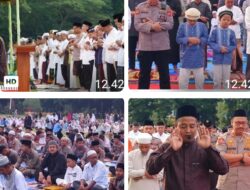 Jalin Kedekatan, Kapolres Langkat Gelar Sholat Idul Adha Bersama Masyarakat