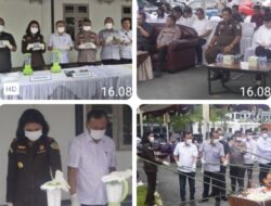 Wakapolres Sergai Menghadiri Pemusnahan Barang Bukti Narkotika Oleh Kejari Sergai