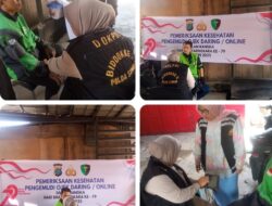 Polres Langkat Gelar Pemeriksaan Kesehatan Gratis Bagi Pengemudi Ojek Online dan Bentor di Stabat