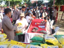 Gerakan Pangan Murah Polres Langkat Diserbu Warga