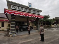 Peringanti Hari Juang Polri, Polres Sergai Gelar Upacara Dibawah Rintikan Hujan