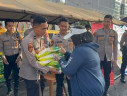 Ditsamapta Polda Sumut Meriahkan Car Free Day Dengan Gerakan Pangan Murah