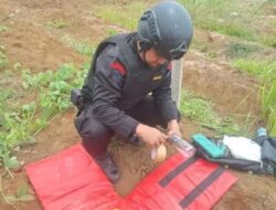 Brimob Sumut Amankan Mortir Militer di Tapanuli Selatan, Disposal Berjalan Lancar
