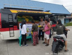 Polres Pelabuhan Belawan Gelar Gerakan Pangan Murah Polri, Jual 1 Ton Beras SPHP di Belawan II