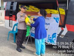 Polres Pelabuhan Belawan Gelar Gerakan Pangan Murah Polri, Jual 3 Ton Beras SPHP Ke Warga