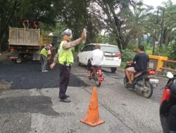 Satlantas Polres Sergai Laksanakan Pengaturan Lalu Lintas Padat Pagi dan Himbauan Tertib Berlalu Lintas