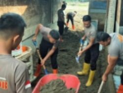 Ditengah Lumpur dan Puing, Brimob–TNI/Polri Hadir Bangkitkan Harapan Warga Batang Toru