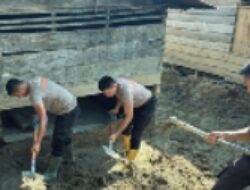 Menguatkan dari Puing Bencana, Brimob Sumut Gotong Royong Pulihkan Rumah Warga dan Fasilitas Ibadah di Batang Toru