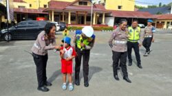 Belajar Tertib Berlalu Lintas, 180 Anak TK Antusias lkuti Edukasi Sat Lantas Polres Pematangsiantar