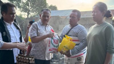 Kepedulian Anggota DPR RI Maruli Siahaan, Kepada Dua Keluarga Korban Kebakaran di Sunggal