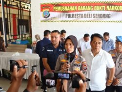 Polresta Deli Serdang Musnahkan Barang Bukti Narkoba Senilai Tujuh Miliar Rupiah