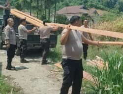 Dukung Akses Warga, Polresta Deli Serdang Laksanakan Renovasi Jembatan Presisi Merah Putih Kuala Sabah