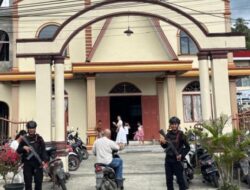 Brimob Siaga Amankan Malam Paskah di Gunungsitoli, Patroli Humanis Jaga Kamtibmas Tetap Kondusif