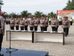 Kapolres Sergai Pimpin Upacara Sertijab di Lingkungan Polres Sergai