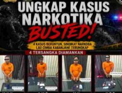 Satresnarkoba Polres Karo Bongkar 4 Kasus Narkotika Beruntun, Diduga Sindikat Narkoba Lau Cimba Terungkap