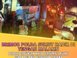 Brimob Polda Sumut Hadir di Tengah Malam, Patroli Gabungan KRYD Persempit Ruang Gerak Pelaku Kejahatan Jalanan