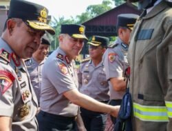 Kapolda Sumut Cek Kesiapsiagaan Personel, Kendaraan dan Peralatan Penanganan Karhutla